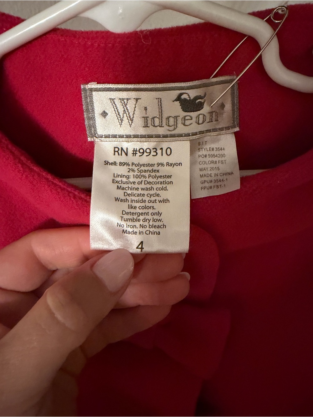 Widgeon girls pink peacoat